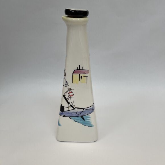 Oneida Fiest Italia Oil Container Cruet Rome Village River with Cap 9" Tall - Picture 2 of 14